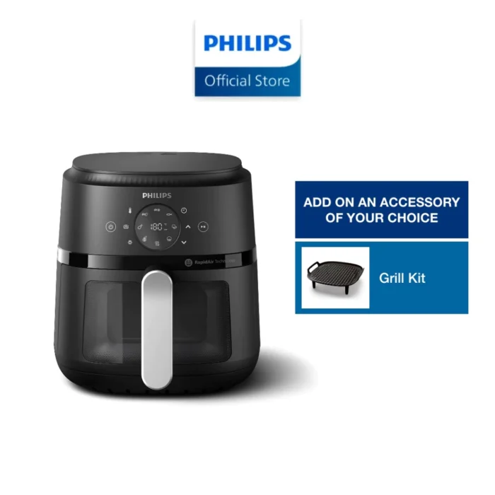 Philips NA221/09 | 13-in-1 Airfryer | 4.2L | Fry, Grill, Bake...++ | See-Thru Window | Up to 90% Less Fat | Touch Screen