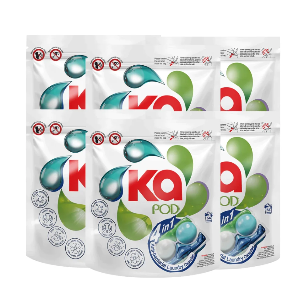 Ka 4in1 Laundry Capsules Refill 54 Pods x 6 Packs - Image 2