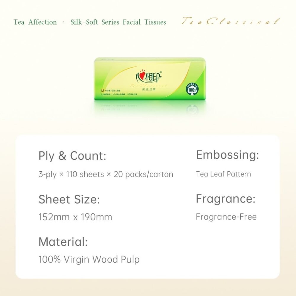 【1 Carton】Hearttex Facial Tissue Soft Pack,3ply 110s 20packs - Image 5