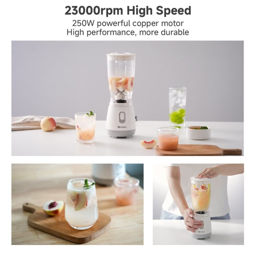 Simplus Multi-functional Blender | 600mL Capacity | 4 304 Stainless Steel Blades | Baby Food | Replacable Blades LLJH004 - Image 3