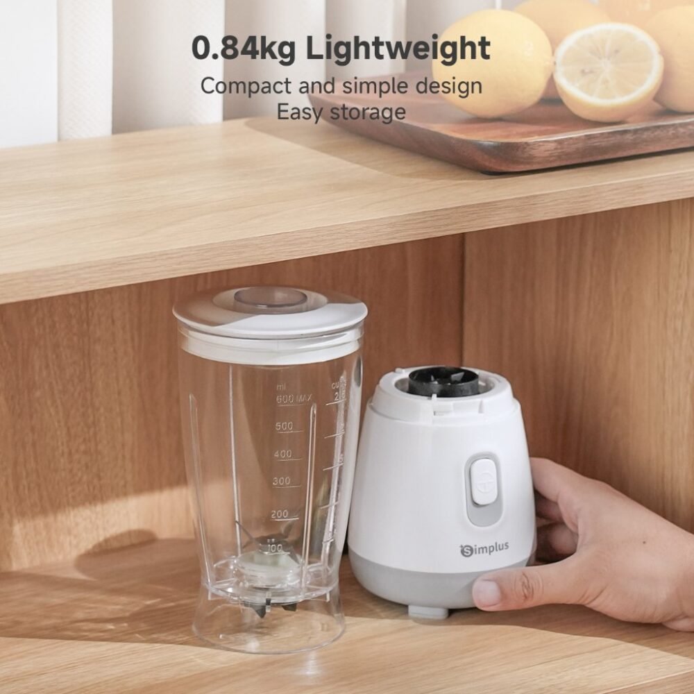 Simplus Multi-functional Blender | 600mL Capacity | 4 304 Stainless Steel Blades | Baby Food | Replacable Blades LLJH004 - Image 5
